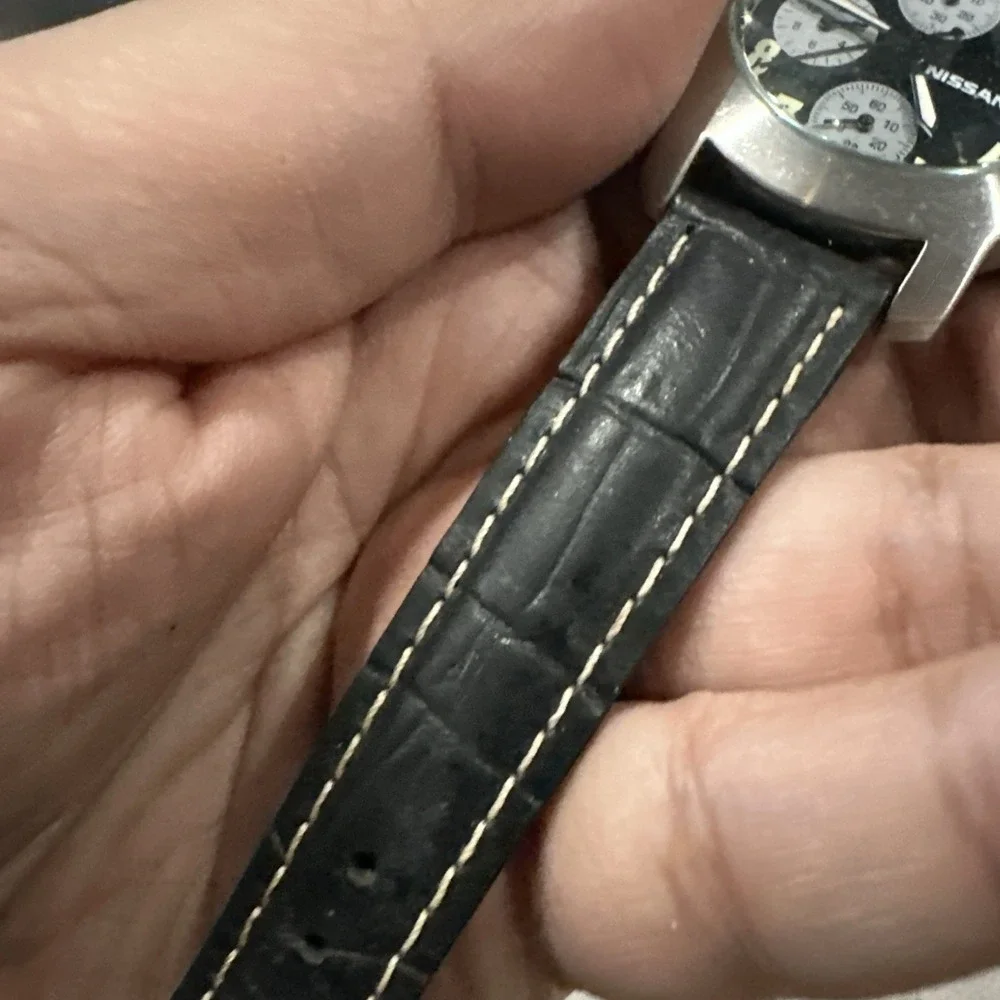 Vintage Nissan By JORG GRAY Chrono Mens Watch 38mm Quartz Black - For Repair